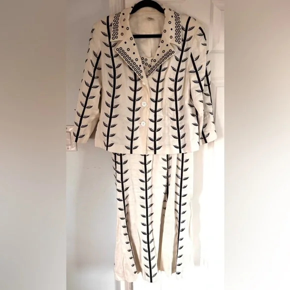 Cream and White Spaghetti Strap Sundress for Wedding Guest - Picture 1 of 13